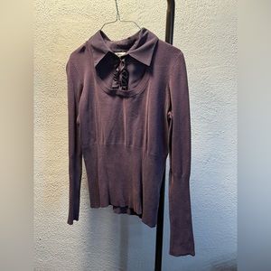 🤍Ruffled collar blouse